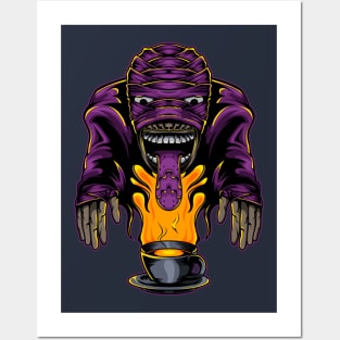 Mummy monster coffee Posters and Art